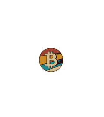 Bitcoin retro model negru pe tricou