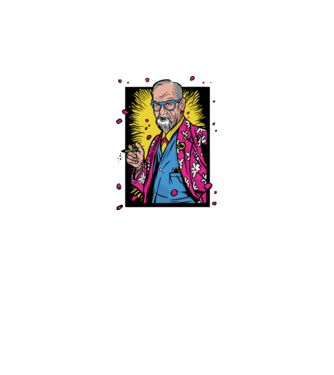 Sigmund Freud Filozof model alb pe tricou