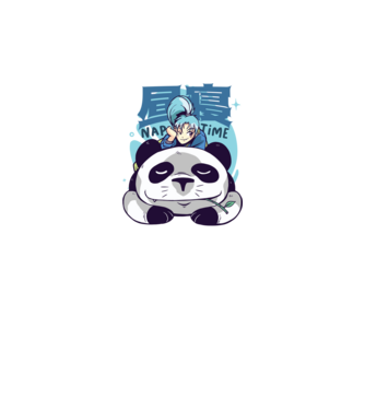 Anime Panda relaxare model alb pe tricou
