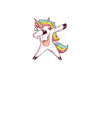 Unicorn DAB model mov pe tricou