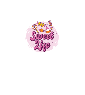Sweet Life - Viață dulce model albastru închis pe tricou