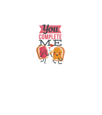 'You Complete Me Tricou drăguț pentru Valentine''s Day' model alb pe tricou