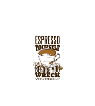 Espresso Yourself cu Cafea model verde de măr pe tricou