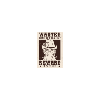 Afiș Wanted - Îmbrățișări gratuite model roșu pe tricou