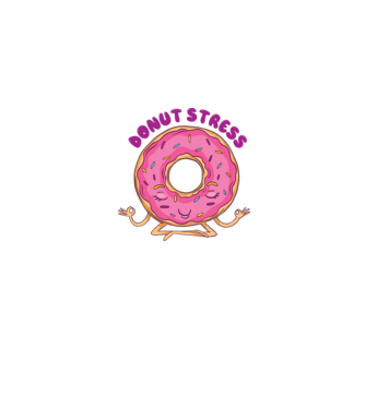 Donut Stress Gogoașă model gri pe tricou