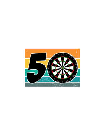 'I''m not 50 I''m bullseye darts birthday' model alb pe tricou