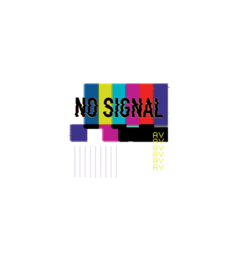 No Signal TV Eroare de transmisie model negru pe tricou