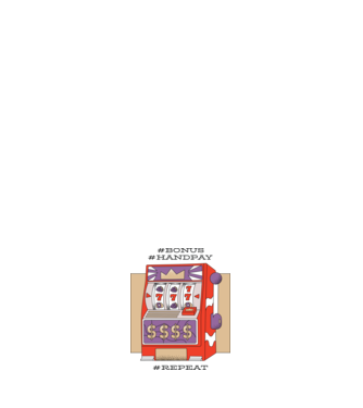 Slot machine model alb pe tricou