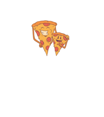 Familie Pizza model albastru deschis pe tricou