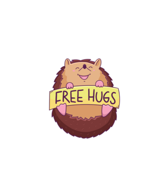Free Hugs Arici model gri pe tricou