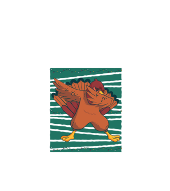 Curcan DAB Ziua Recunoștinței Thanksgiving model alb pe tricou