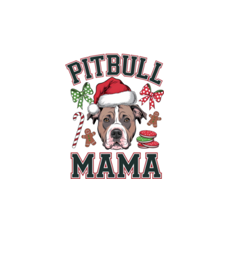 Pitbull Mama model alb pe tricou