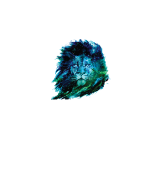 lion color splash model alb pe tricou