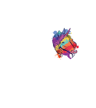 Curcubeu colorat Unicorn tricou model galben neon pe tricou