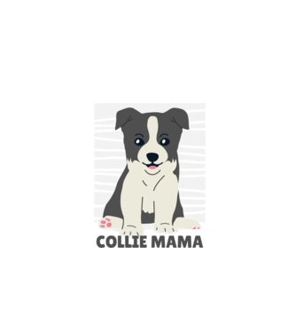 Border Collie Mamă model negru pe tricou