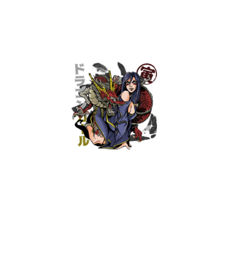 Dragon sexy Anime model negru pe tricou