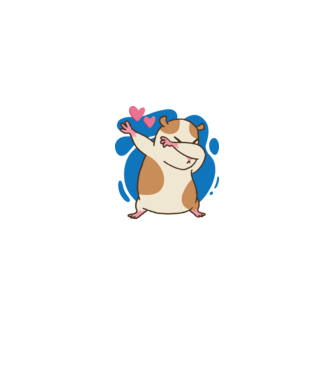 Hamster DAB model turcoaz pe tricou
