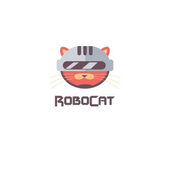 Robocat model negru pe tricou