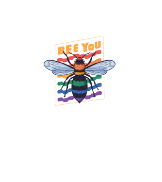Bee You Pride model turcoaz pe tricou