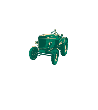Tractor vechi model nisipiu pe tricou