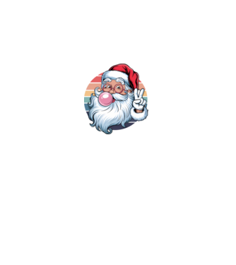 Bubble gum santa model negru pe tricou