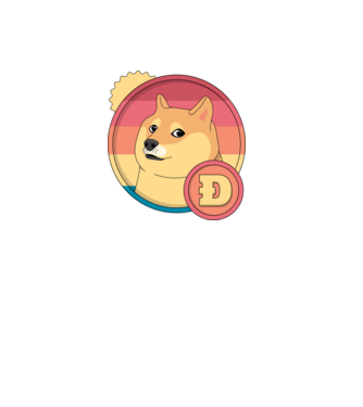 Doge Coin model mov pe tricou