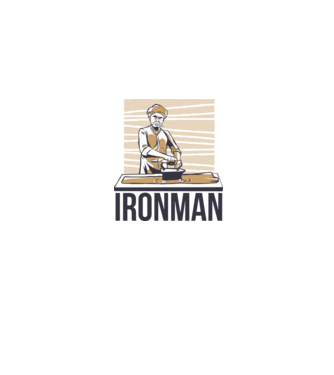 Ironman Om care calcă (montează metal) model gri pe tricou