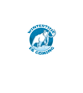 Vine Iarna Mamut model albastru jeanși pe tricou