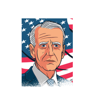 Joe Biden USA model alb pe tricou