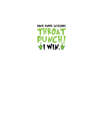 Rock paper scissors - Grinch model alb pe tricou