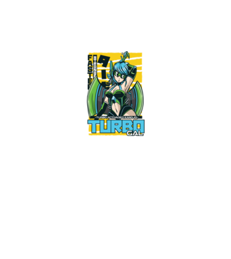 Turbo Gal Anime model alb pe tricou