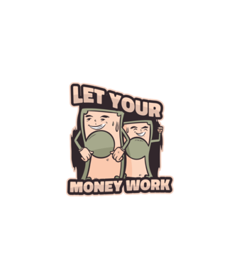 Let your money work model roșu pe tricou