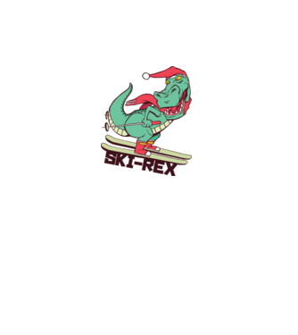 Ski Rex model turcoaz pe tricou