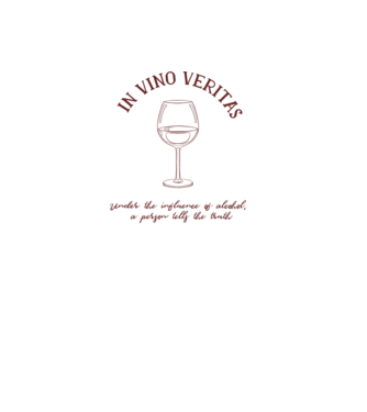 In Vino Veritas - Adevărul este în vin model alb pe tricou