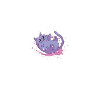 Space Cat - pisică drăguță în spațiu model negru pe tricou