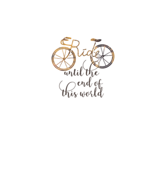 Ride until the end of this world model alb pe tricou