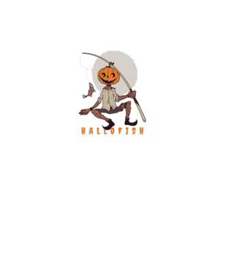 Hallofish - Pescar Halloween model turcoaz pe tricou