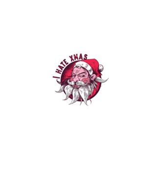 I Hate Xmas model alb pe tricou