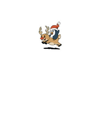 pinguin reindeer cristmas model alb pe tricou