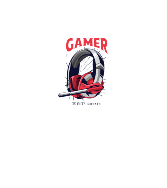 Gamer est. 2010 model alb pe tricou