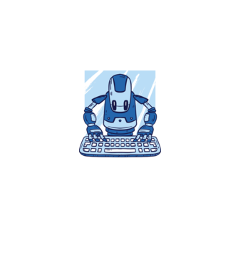 Automatizare robot model albastru jeanși pe tricou