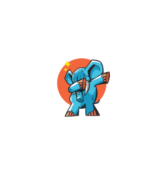 Elefant DAB model negru pe tricou