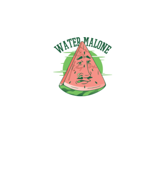 Water Malone model alb pe tricou
