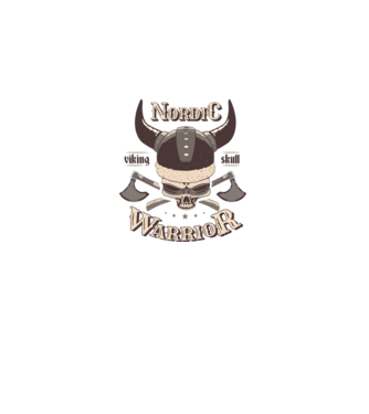 Nordic Warrior model negru pe tricou