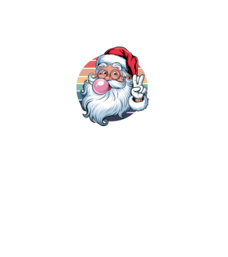Bubble gum santa model negru pe tricou