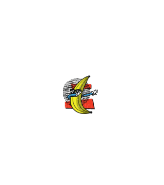 Banană DAB model gri pe tricou