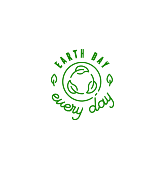 Earth Day Every Day - Ziua Pământului model alb pe tricou