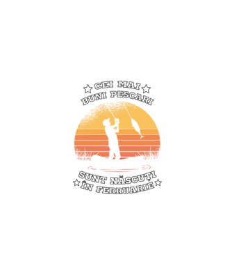Cei mai buni Pescari sunt născuți în Februarie model negru pe tricou