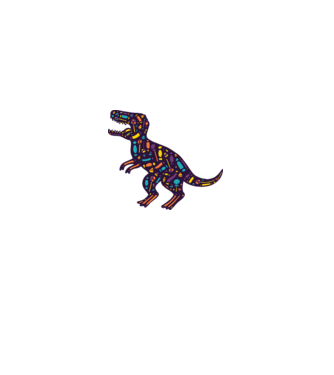 Dino bomboane model gri pe tricou