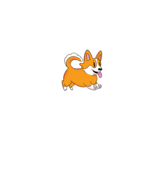 Tată de Corgi model negru pe tricou